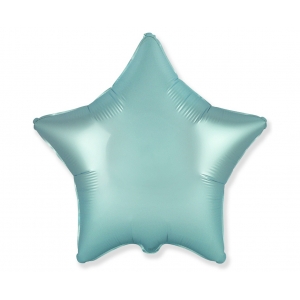Balon foliowy 18 cali FX - Gwiazda (satynowy pastel jasnoniebieski)