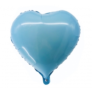 Balon foliowy "Serce", błękitne, 18"