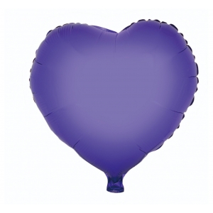 Balon foliowy "Serce", fioletowe, 18"