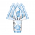Serwetki papierowe "Baby Shower - Słonik", niebieskie, 16 szt.