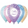 Balony Premium "Baby shower", metaliczne, 12" / 5 szt.