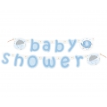 Banner "Baby Shower - Słonik", niebieski