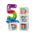 Zestaw pudełek 35 cm na balony z literami LAT, 4 szt.