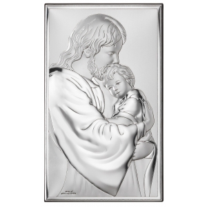 Srebrny Obrazek Jezus Chrystus 6,6x11cm