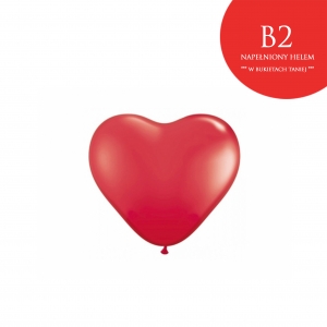 Balon lateksowy w kształcie czerwonego serca