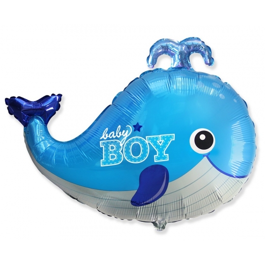 Balon foliowy 24" FX - Baby Boy, wieloryb