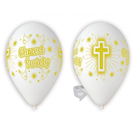 Balony Premium Chrzest Święty, 12 cali / 5 szt.