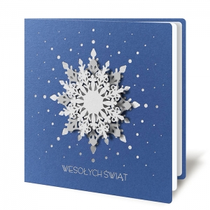 Kartka świąteczna 3D z ornamentem śnieżynki FS1056