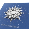 Kartka świąteczna 3D z ornamentem śnieżynki FS1056