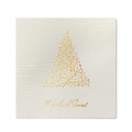 Kartka Świąteczna ze złoconą i tłoczoną choinką Fv63423