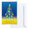 Kartka Świąteczna z choinką w kolorach flagi Ukraińskiej Fv63475