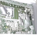 Kartka Świąteczna 3D z trójwymiarowym zielonym pokojem Fv62203