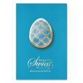 Kartka Wielkanocna ze złoconą aplikacją pisanki
