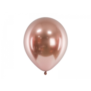 Balony Glossy 30cm, różowe złoto