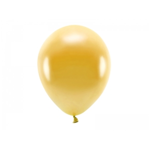 Balony Eco 30cm metalizowane, złoty