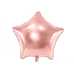 Balon foliowy Gwiazdka, 70cm, różowe złoto