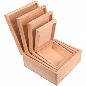 Pudełka drewniane do Decoupage, kwadratowe