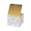 Pudełko fasonowe na kubek ze złotym nadrukiem