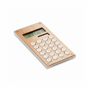 CALCUBAM - 8-cyfrowy kalkulator bambusowy z logo