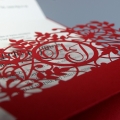 Zaproszenia Ślubne w Kolorze Czerwonym F1376cp