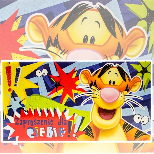 Zaproszenie na urodziny Tygrysek Winnie the Pooh Disney 0157