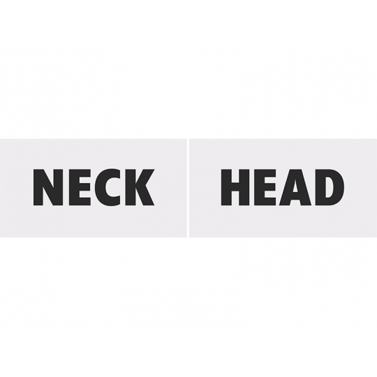 Tabliczki tekturowe Head & Neck, 1op.