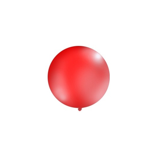 Balon 1m, okrągły, Pastel czerwony, 1szt.