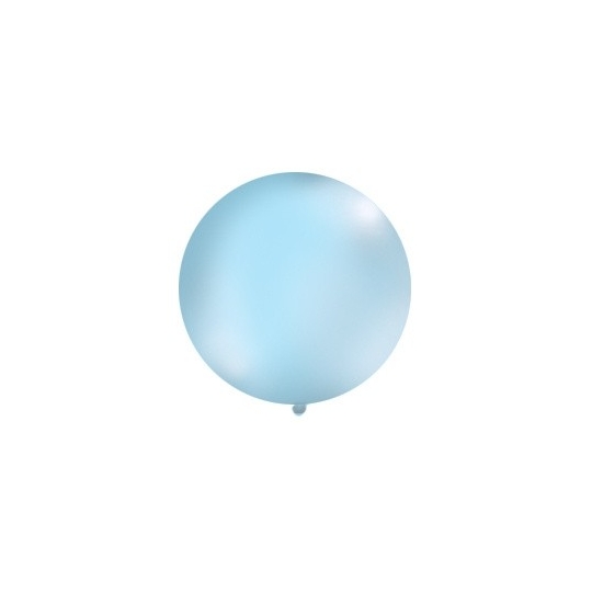 Balon 1m, okrągły, Pastel błękit, 1szt.
