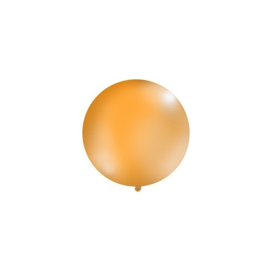 Balon 1m, okrągły, Pastel pomarańcz, 1szt.
