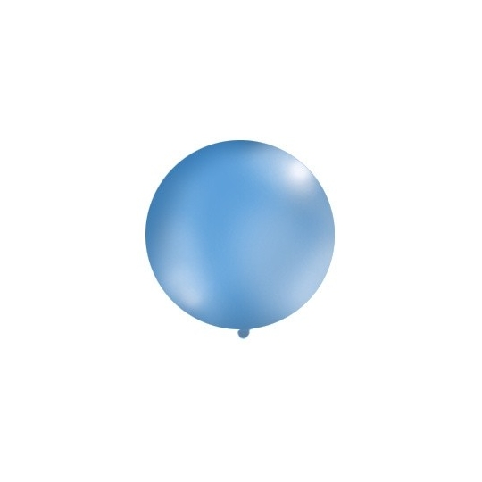 Balon 1m, okrągły, Pastel niebieski, 1szt.