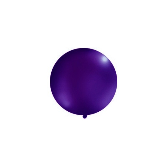 Balon 1m, okrągły, Pastel c. fiolet, 1szt.