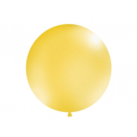 Balon 1m, okrągły, Metallic złoty, 1szt.