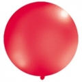 Balon 1m, okrągły, Metallic czerwony, 1szt.