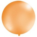Balon 1m, okrągły, Metallic pomarańcz, 1szt.