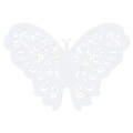 Motylki ozdobne, biały, 14cm, 1op.